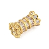 Rack Plating Brass Micro Pave Cubic Zirconia Beads KK-F876-30G-2