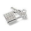 UV Plating Alloy Crystal Rhinestone Pendants RB-CBAD37D-09P-2