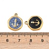304 Stainless Steel Enamel Pendants STAS-P425-01G-07-3