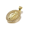 Brass Micro Pave Cubic Zirconia Pendants KK-C090-35G-01-2