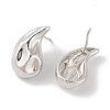 Teardrop Brass Stud Earrings for Women EJEW-Q772-03B-P-2