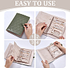 Portable Travel PU Leather & PVC Loose Leaf Binder Jewelry Books AJEW-WR0003-78B-3