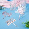 3Pcs 3 Styles Acrylic Cake Toppers FIND-TA0010-38A-7