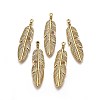 Tibetan Style Alloy Feather Big Pendants LS-TIBEP-A12720-AG-RS-2