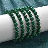 Synthetic Malachite Bead Stretch Bracelets X-BJEW-K212-B-031-5