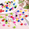 120Pcs 12 Colors Opaque Resin Beads CRES-ME0001-01-4