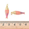 Brass Enamel Pendants X-KK-B148-14G-03-3