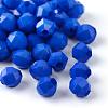 Faceted Oval Opaque Acrylic Beads PAB3044Y-9-1