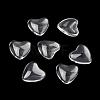 Transparent Glass Heart Cabochons GGLA-R021-16mm-4
