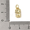 Brass Micro Pave Clear Cubic Zirconia Pendants KK-R162-017B-G-3