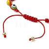 Adjustable Lanmpword Evil Eye Braided Bead Bracelet BJEW-JB11059-6