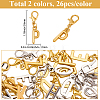 52Pcs 2 Colors Alloy Letter A~Z Pendant Decorations HJEW-BM0001-69-2