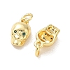 Brass Micro Pave Cubic Zirconia Charms KK-E797-01D-G-2