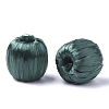Handmade Raffia Woven Beads WOVE-Q077-20C-01-2