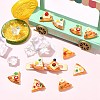 30Pcs 6 Styles Opaque Resin Pizza Cabochons RESI-CJ0005-41-5