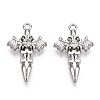 Alloy with Rhinestone Pendants X-PALLOY-N176-12P-NR-2