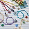 Braided Waxed Cotton Thread Cords Macrame Pouch Necklace Making AJEW-SW00022-11-5