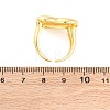 Brass Micro Pave Clear Cubic Zirconia Cuff Rings for Women RJEW-U047-16G-5