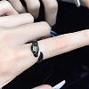 Alloy Rhinestone Cuff Open Rings WGBB1B9-02-1