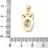 Brass Micro Pave Cubic Zirconia Pendants KK-L254-03G-3