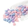 80Pcs 4 Colors Opaque Acrylic Beads MACR-FS0001-02-3