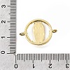 Religion Brass Micro Pave Clear Cubic Zirconia Connector Charms KK-G602-07G-12-3