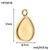 304 Stainless Steel Pendant Cabochon Settings STAS-OY008-79G-2