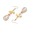 Alloy Glass Earrings EJEW-MZ00313-03-4