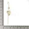 Brass Crystal Rhinestone Ear Wrap Crawler Hook Earrings for Women EJEW-C097-02G-03-3