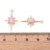 Brass Glass Pendants KK-T049-059G-03-3