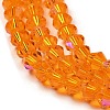 Transparent Electroplate Glass Beads Strands LS-EGLA-A039-T3mm-L23-3