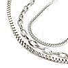 304 Stainless Steel Triple Layer Chains for Jeans Pants AJEW-E049-03P-2