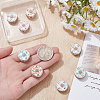 8Pcs Handmade Resin Indonesia Round Beads IPDL-SP0001-04-3