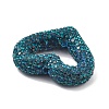 Heart Shape Polymer Clay Rhinestone Beads CLAY-NH0001-09A-09-3