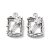 Rack Plating Brass Micro Pave Cubic Zirconia Pendants KK-K333-90P-1