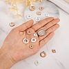 14pcs 14 style Brass Pendant Cabochon Settings & Cabochon Connector Settings FIND-BY0001-13-14