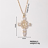 Elegant Vintage Corss with Virgin Mary Brass Micro Pave Cubic Zirconia Pendant Necklaces XD2097-3-1