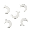 Crescent Moon Stainless Steel Charms Pendants X-STAS-Q168-06-2