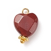 Natural Red Rainbow Jasper Charms PALLOY-JF01863-01-2