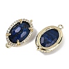 Dyed Natural Lapis Lazuli Faceted Oval Links G-B126-07G-08-2