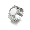 304 Stainless Steel Cuff Ring Components SA-CBA37BC-16B-P-1