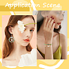20 Sets White Lily Flower Charms & Flora Leaves Beads FIND-SC0010-77-5
