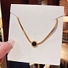 Flat Round Pendant Necklaces FS-WG30730-28-1