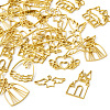  26Pcs 13 Styles Castle & Star Wing & Dress & Heart Alloy Open Back Bezel Pendants FIND-TA0002-93-2