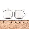 304 Stainless Steel Pendant Cabochon Settings STAS-N108-73P-3