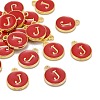 Golden Plated Alloy Enamel Charms ENAM-S118-03J-4