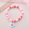 Valentine's Day Zinc Alloy Enamel Charm Bracelets FS-WG4D636-14-1