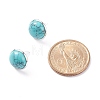 Gemstone Dome/Half Round Stud Earrings for Women EJEW-JE04801-3