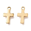 Ion Plating(IP) 304 Stainless Steel Tiny Cross Charms STAS-E104-34G-1