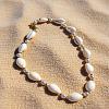 Bohemian Summer Beach Vacation Ocean Natural Cowrie Shell & Faux Pearl Beaded Necklaces HB1516-5